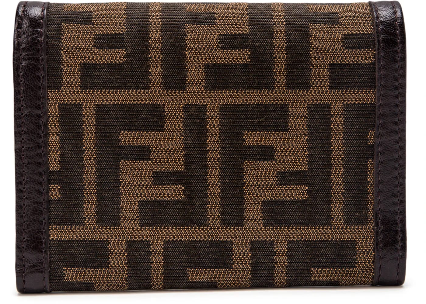 Fendi Zucca Flap Wallet Monogram Brown
