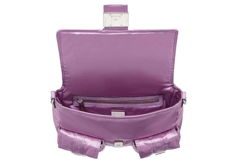 Fendi Nylon Baguette Purple