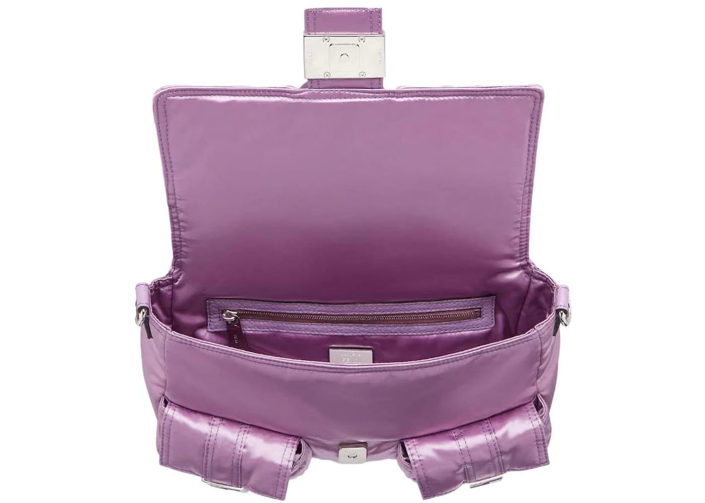 Fendi Nylon Baguette Purple