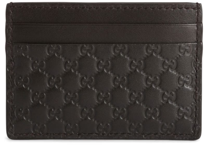 Gucci Card Case Microguccissima Black