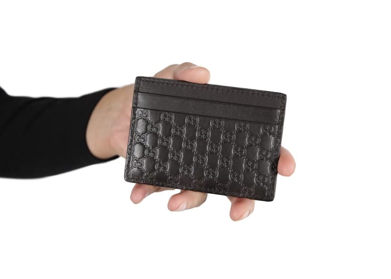 Gucci Card Case Microguccissima Black