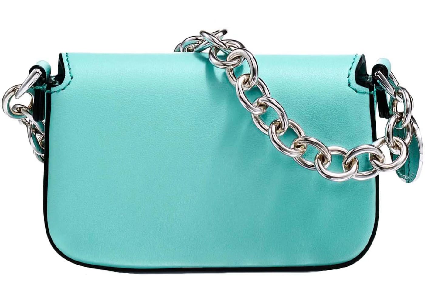 Tiffany x FENDI Nano Baguette in Tiffany Blue Leather with Sterling Silver