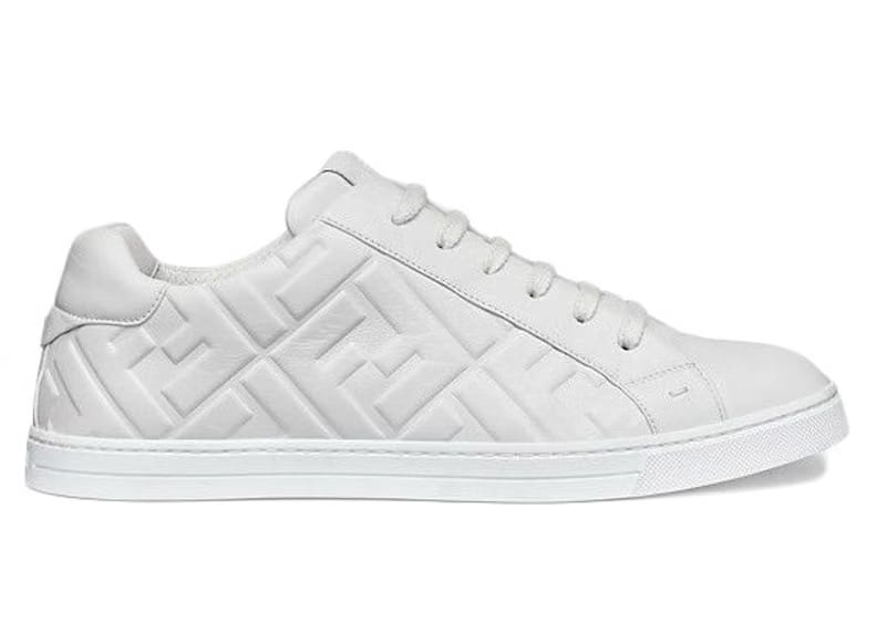 Fendi Leather Low Top Triple White