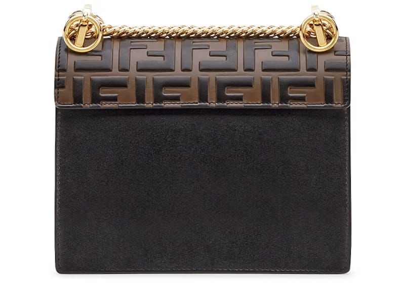 Fendi Kan I Shoulder Bag FF Small Black/Brown