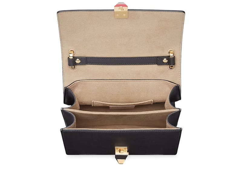 Fendi Kan I Shoulder Bag FF Small Black/Brown