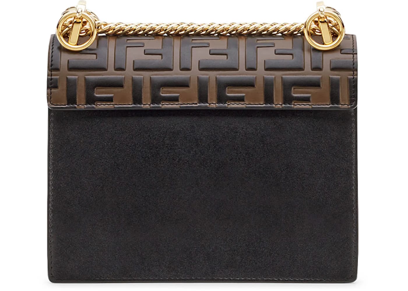 Fendi Kan I Shoulder Bag FF Small Black/Brown