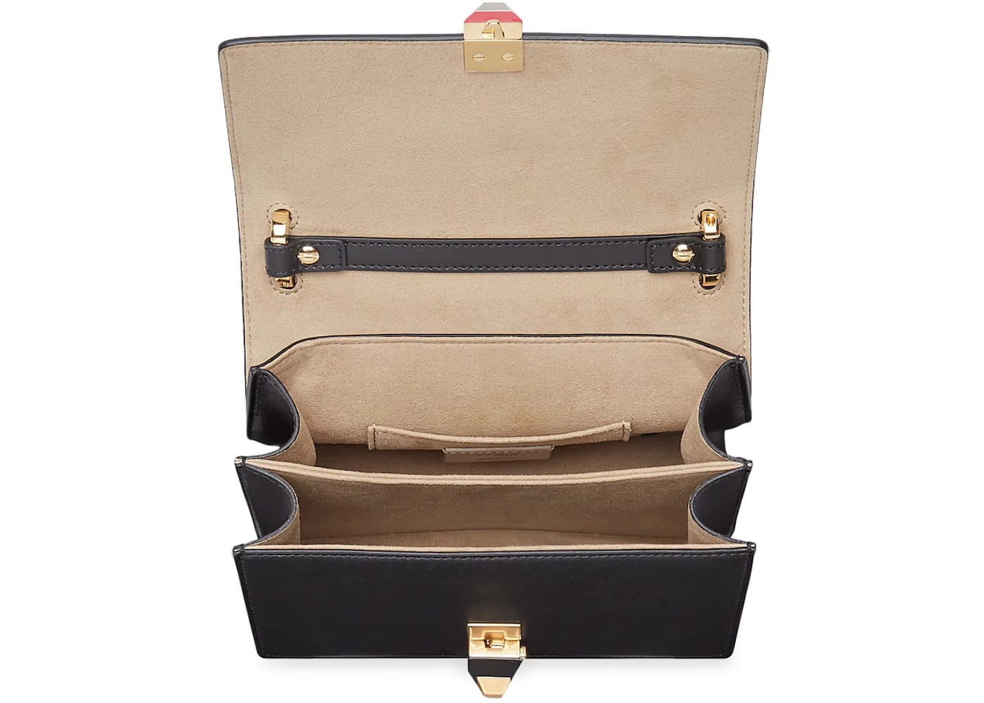Fendi Kan I Shoulder Bag FF Small Black/Brown