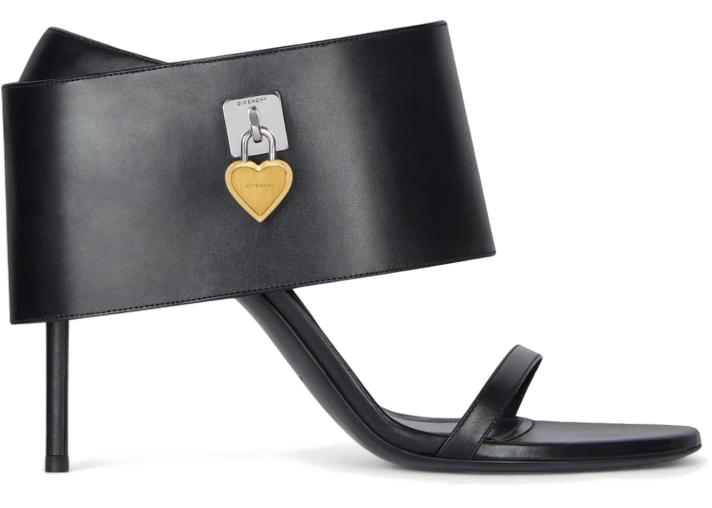 Givenchy Shark Lock Heart Sandals Black (Women's)