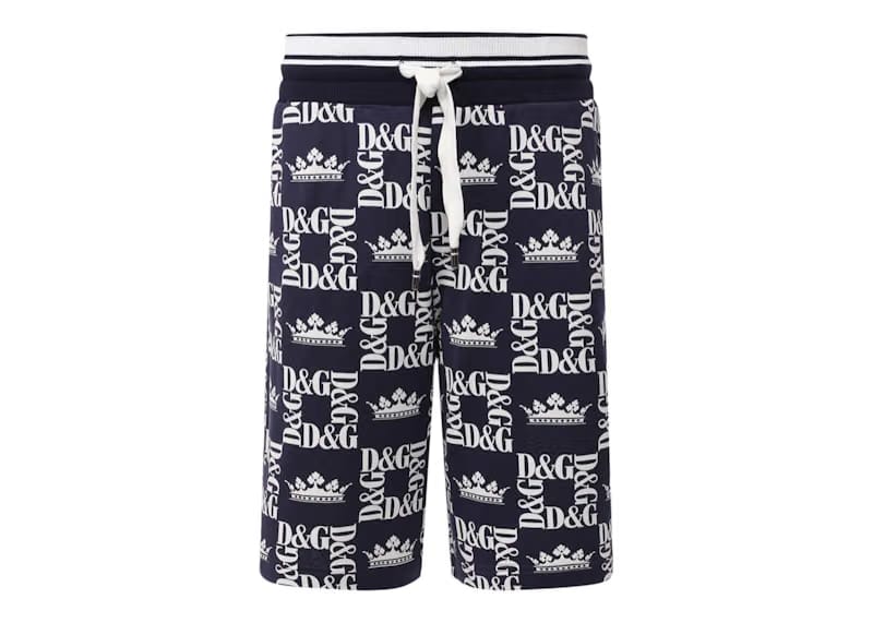 Dolce & Gabbana Crown D&G Logo Shorts Blue/White