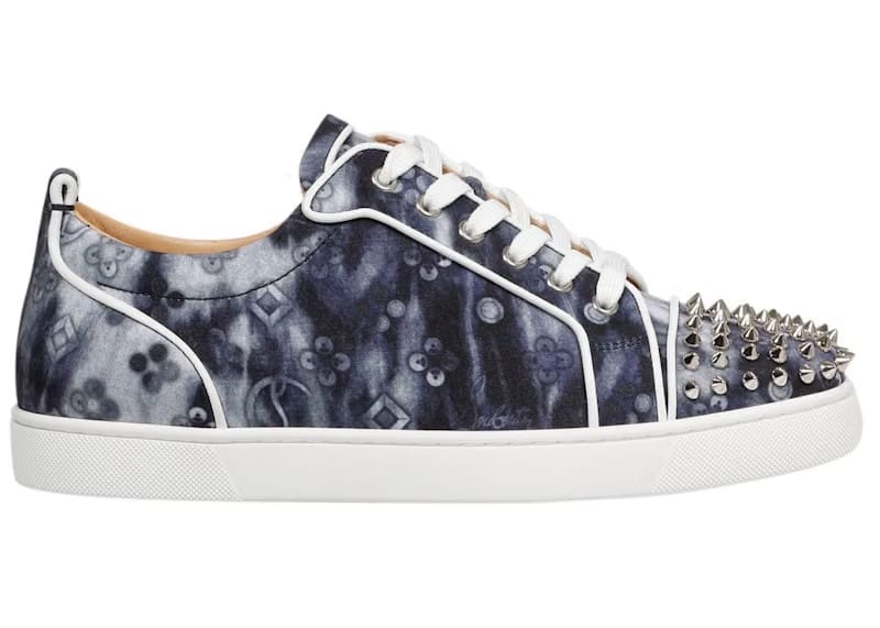 Christian Louboutin Junior Spikes Orlato Flat Silver Multi