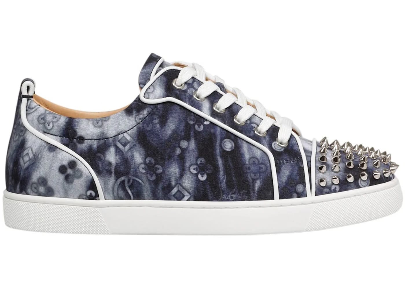 Christian Louboutin Junior Spikes Orlato Flat Silver Multi