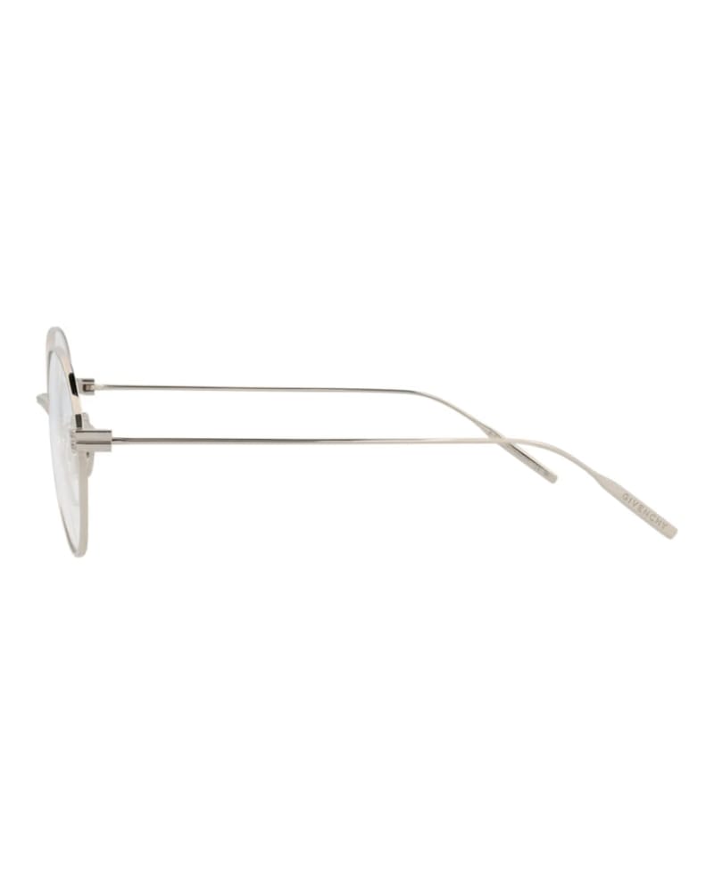 Givenchy Round-Frame Metal Optical Frames Palladium Palladium Transparent (GV50033U-51-016)
