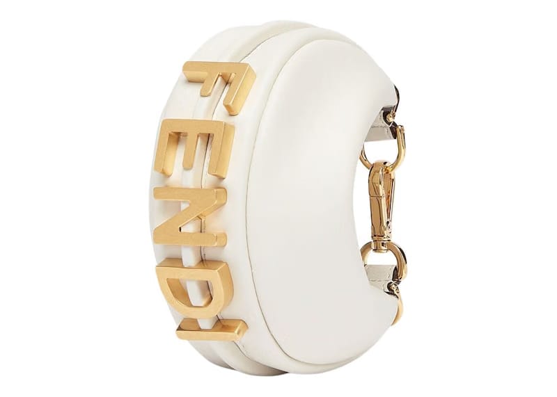Fendi by Marc Jacobs Nano Fendigraphy White Leather Charm