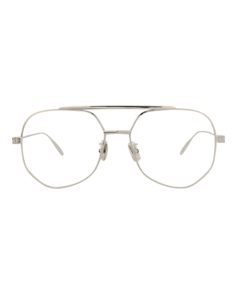 Givenchy Aviator-Frame Metal Optical Frames Palladium Palladium Transparent (GV50026U-56-016)