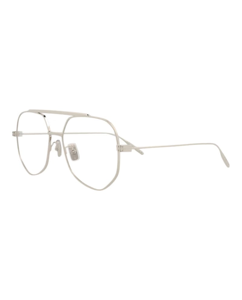 Givenchy Aviator-Frame Metal Optical Frames Palladium Palladium Transparent (GV50026U-56-016)