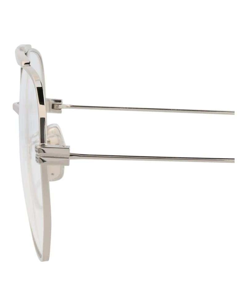 Givenchy Aviator-Frame Metal Optical Frames Palladium Palladium Transparent (GV50026U-56-016)