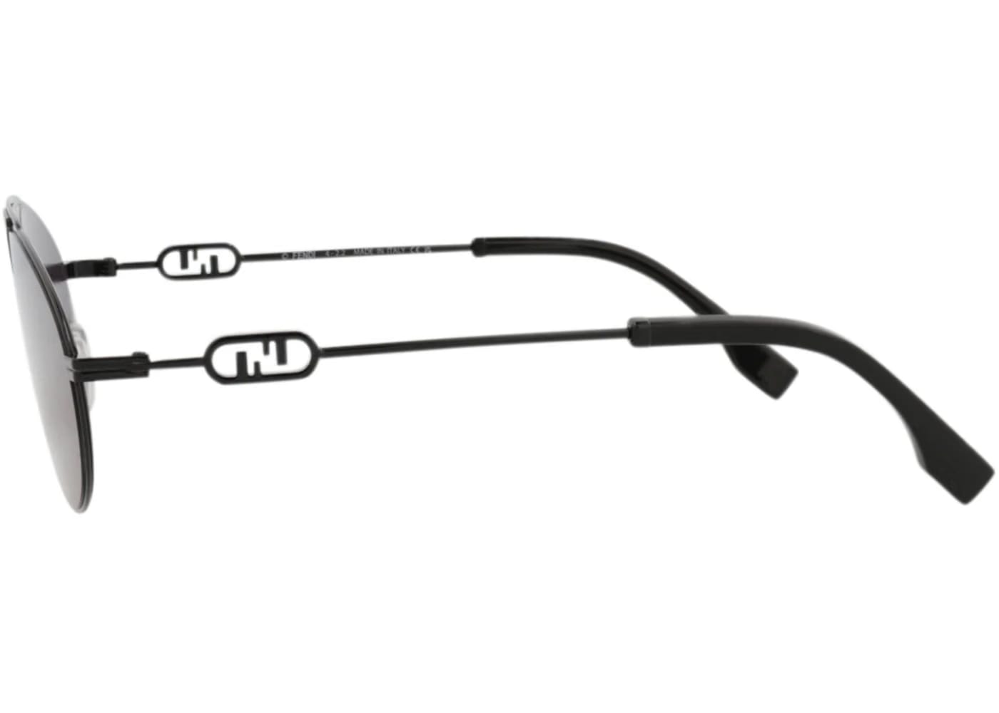 Fendi Aviator Sunglasses Black Black Smoke (FE40072U-Y-57-01A)