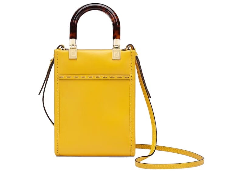 Fendi Mini Sunshine Shopper Yellow