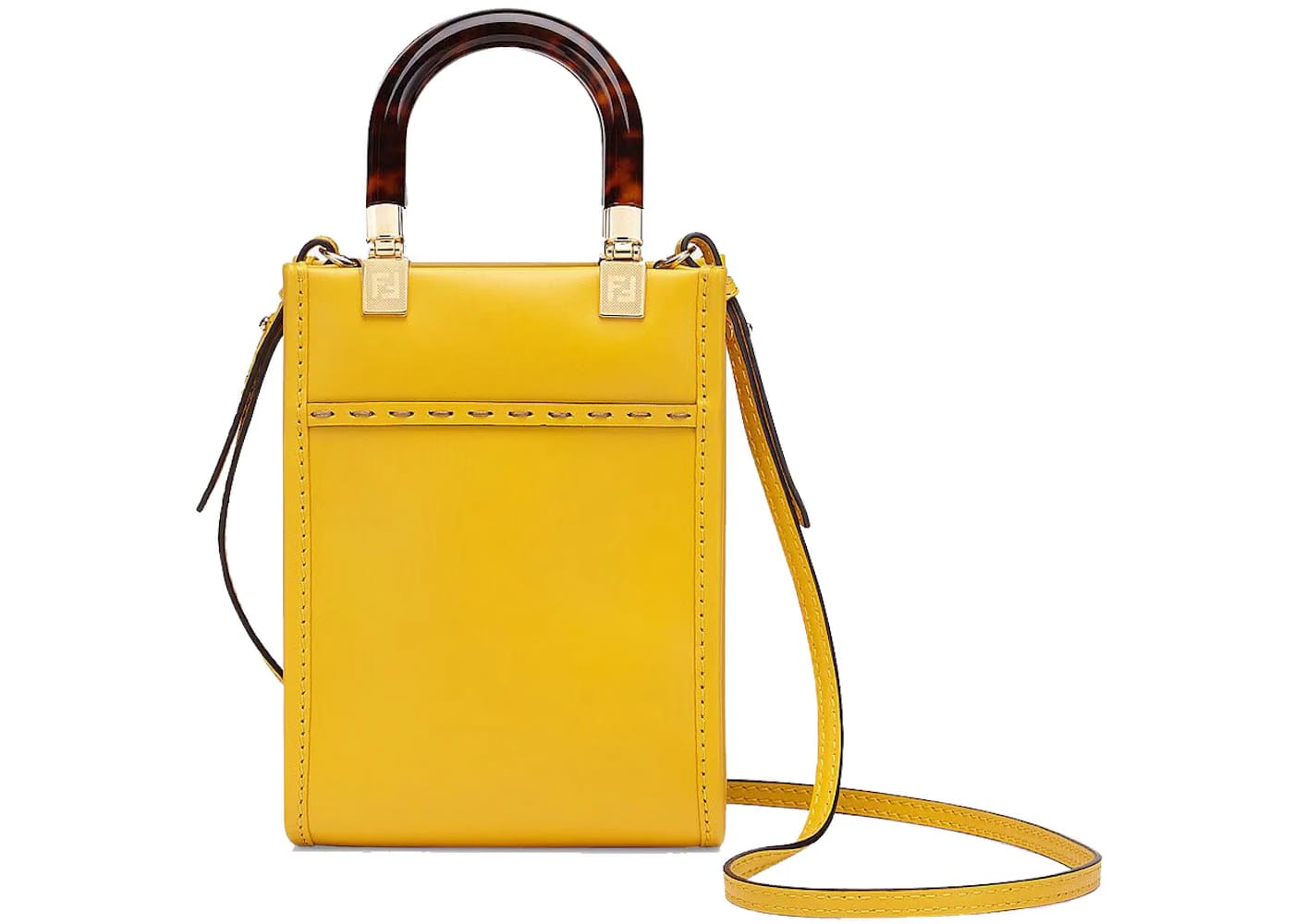Fendi Mini Sunshine Shopper Yellow