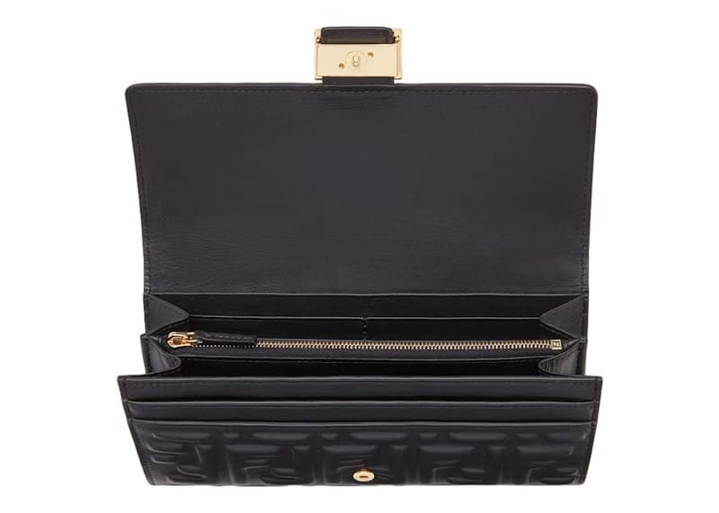 Fendi by Marc Jacobs Baguette Continental Black Nappa Leather Wallet