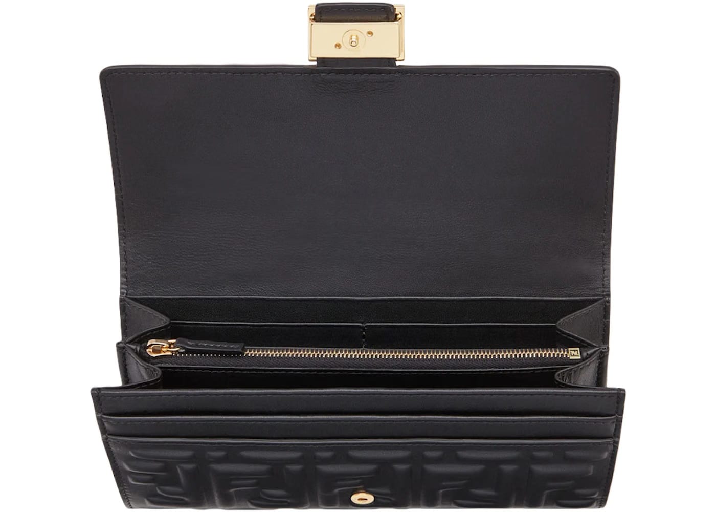 Fendi by Marc Jacobs Baguette Continental Black Nappa Leather Wallet