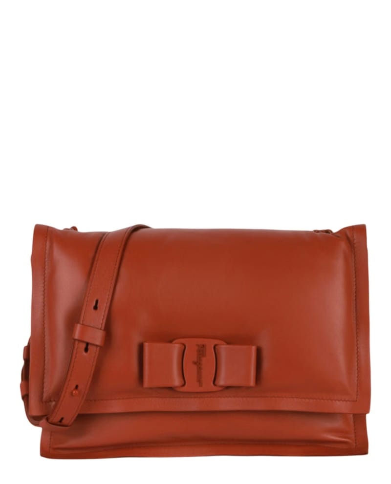 Ferragamo Viva Bow Shoulder Bag Red