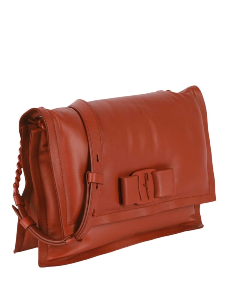 Ferragamo Viva Bow Shoulder Bag Red