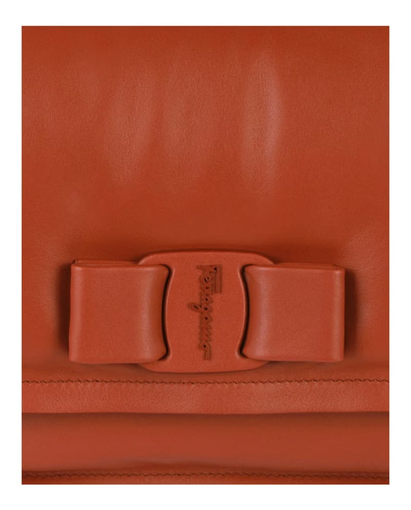 Ferragamo Viva Bow Shoulder Bag Red