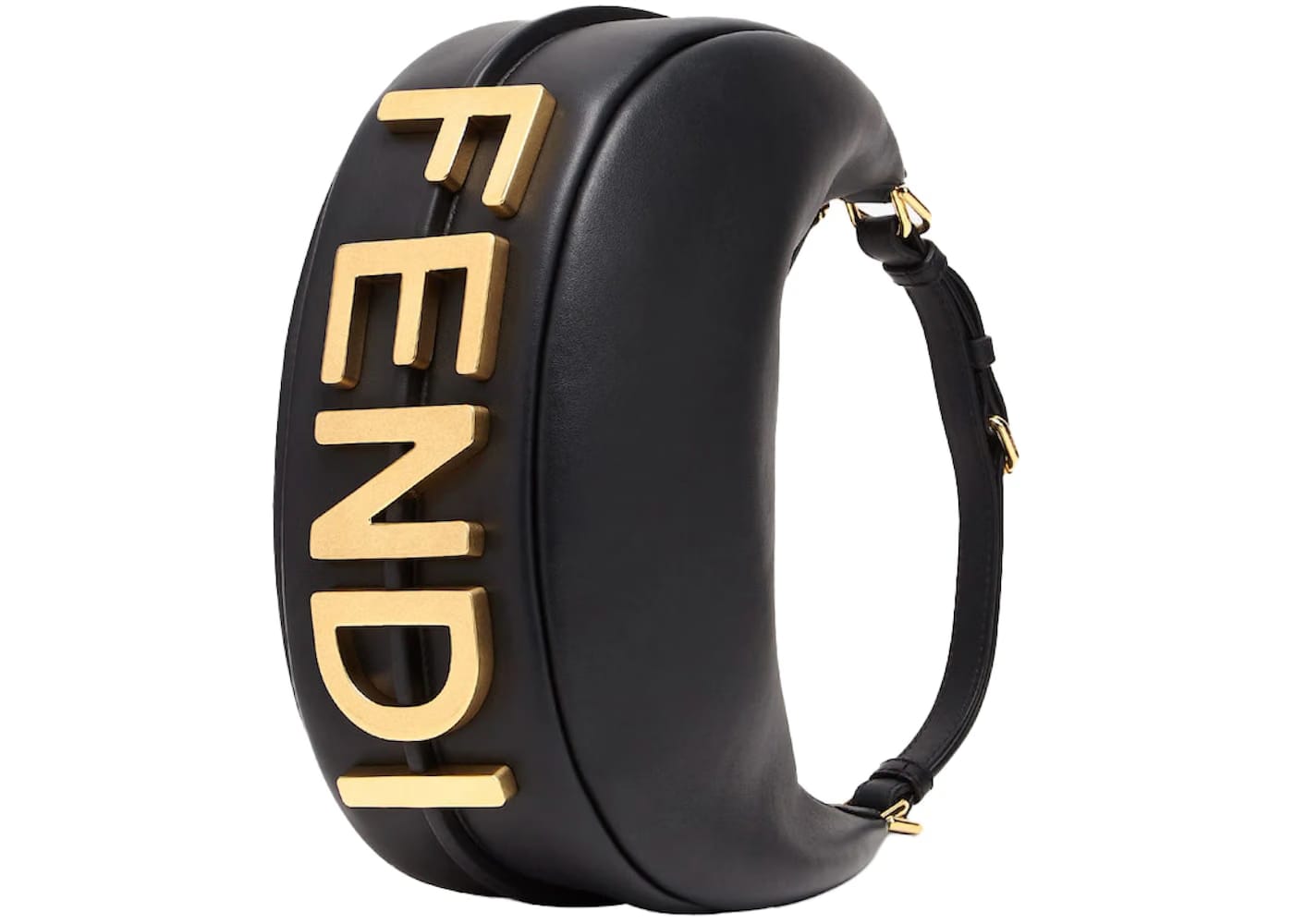 Fendi by Marc Jacobs Fendigraphy Small Black Leather Bag