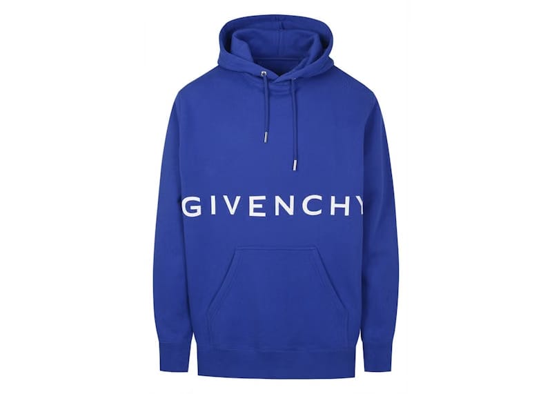 Givenchy Classic Fit Bonded Hoodie Ocean Blue