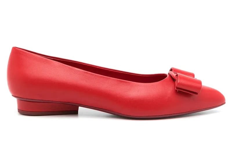 Ferragamo Viva Ballerina Shoes Red (Women's)