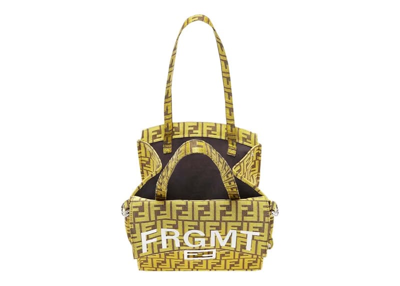 Fendi x FRGMT FF Fabric Bag Baguette Foldable Yellow