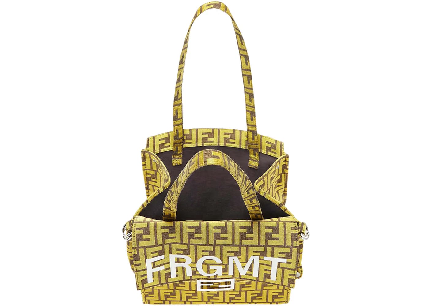 Fendi x FRGMT FF Fabric Bag Baguette Foldable Yellow