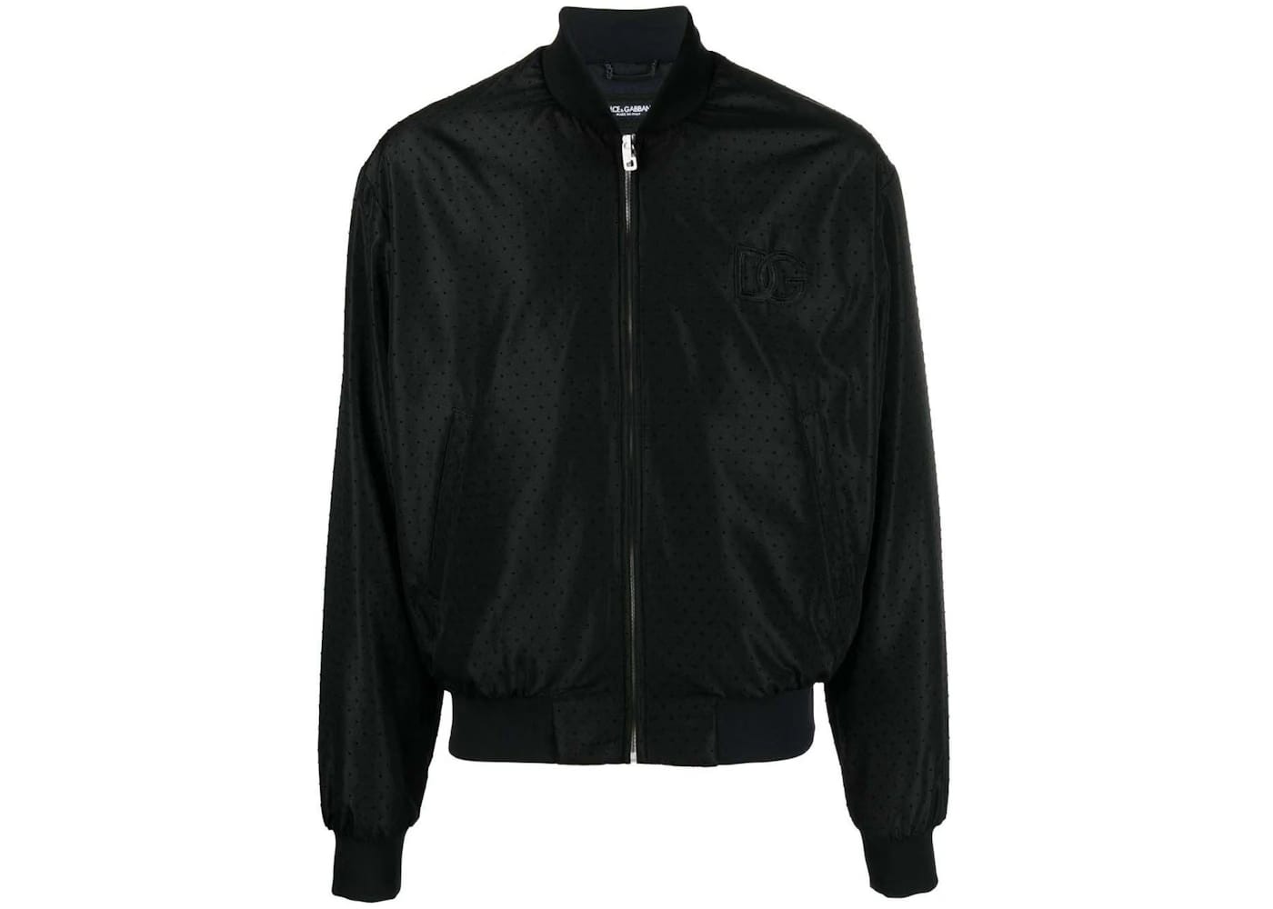 Dolce & Gabbana Logo-Patch Bomber Jacket Black