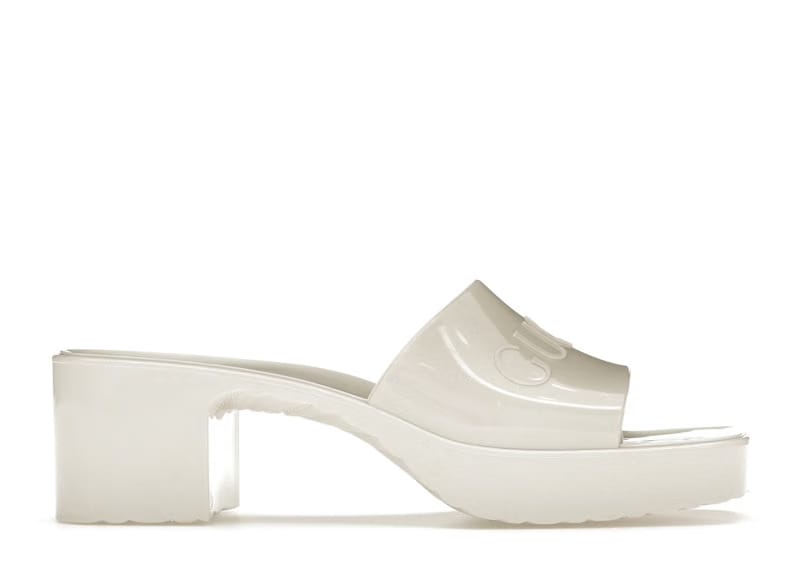 Gucci 60mm Slide Sandal White Rubber