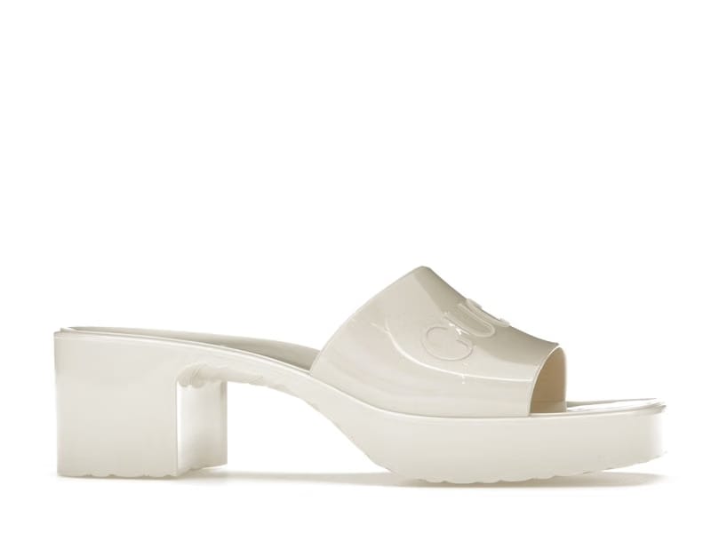 Gucci 60mm Slide Sandal White Rubber