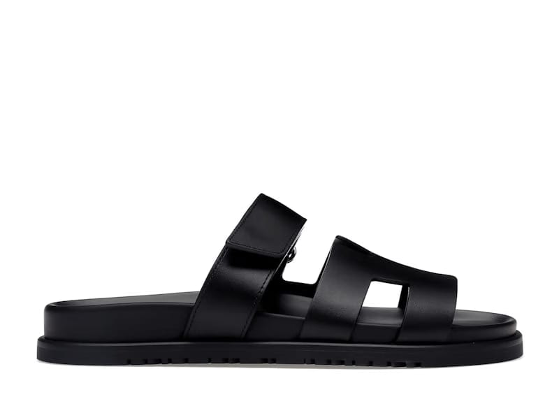 Hermes Chypre Sandal Noir Calfskin Leather (Women's)