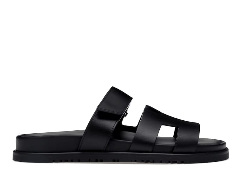 Hermes Chypre Sandal Noir Calfskin Leather (Women's)