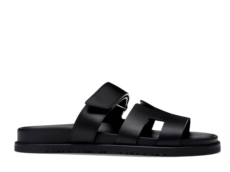 Hermes Chypre Sandal Noir Calfskin Leather (Women's)