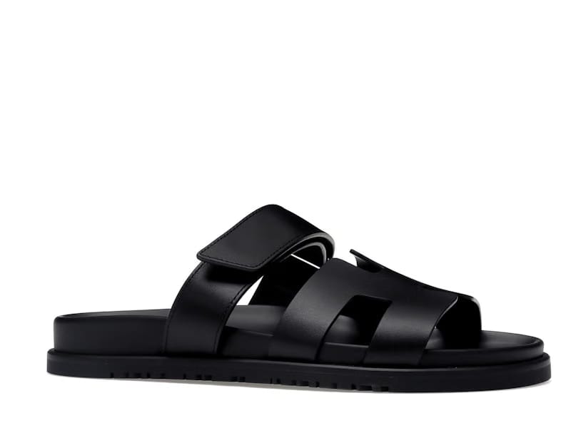 Hermes Chypre Sandal Noir Calfskin Leather (Women's)