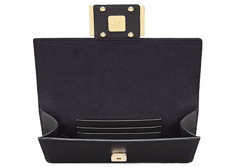 Fendi Flat Baguette Crossbody Bag Mini Black