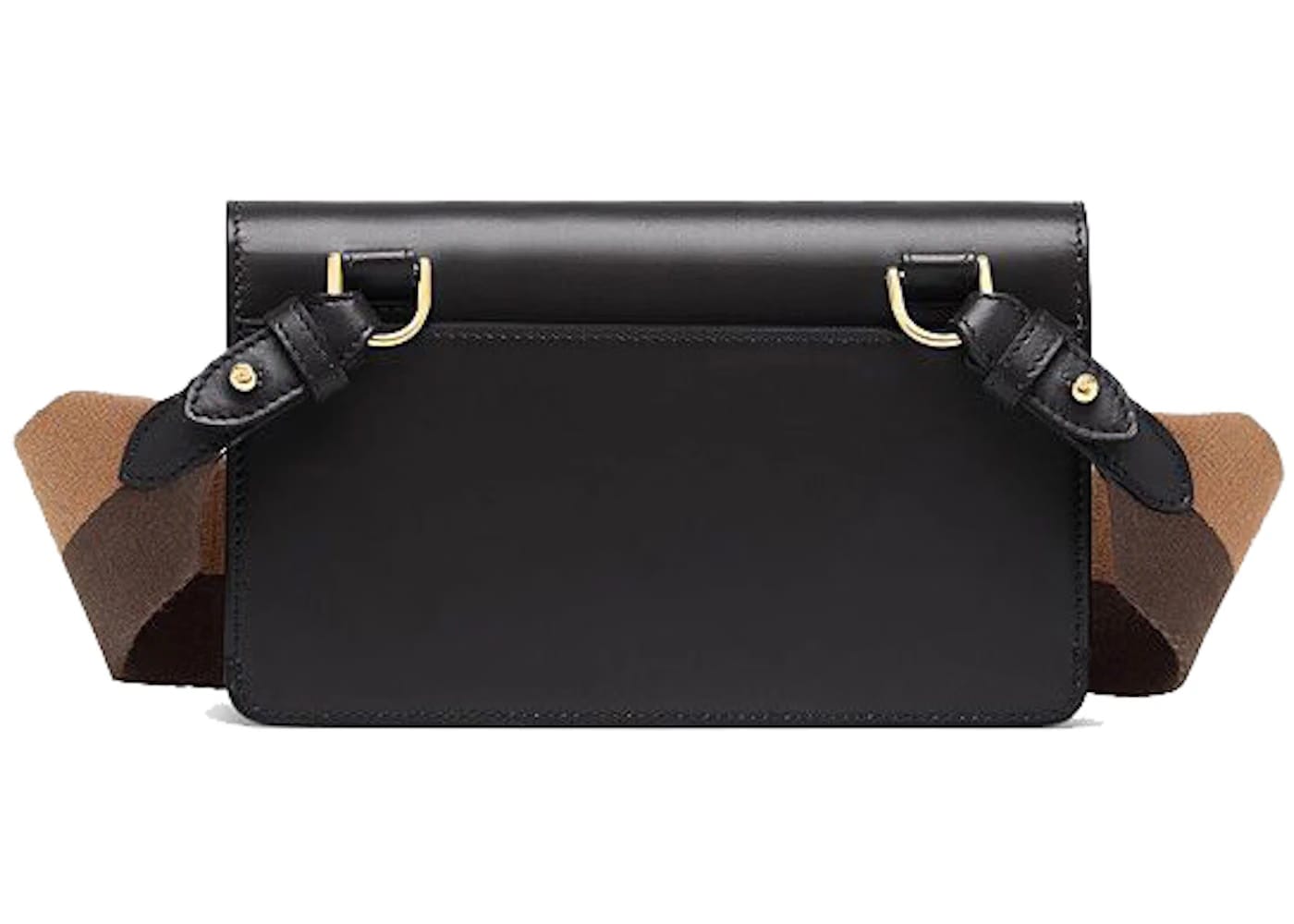 Fendi Flat Baguette Crossbody Bag Mini Black