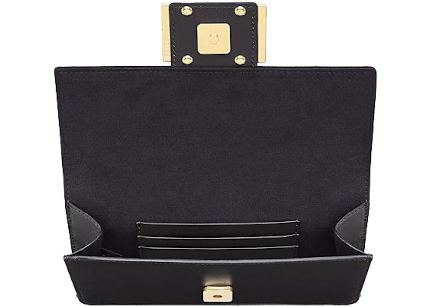 Fendi Flat Baguette Crossbody Bag Mini Black