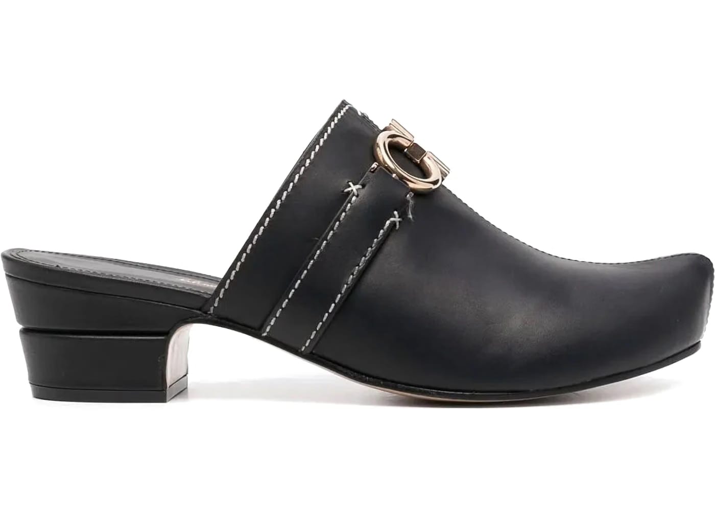 Ferragamo Gancini Leather Mules Black (Women's)
