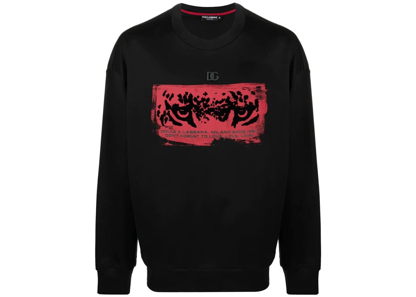 Dolce & Gabbana Logo-Plaque Sweatshirt Black/Red