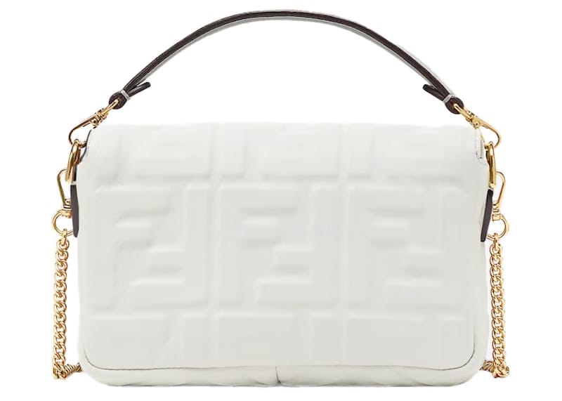 Fendi by Marc Jacobs Baguette Mini White Leather Bag
