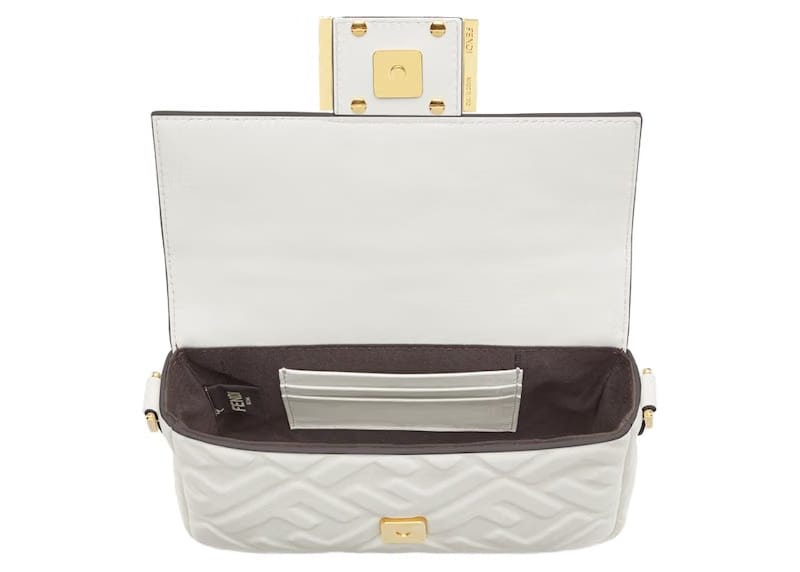 Fendi by Marc Jacobs Baguette Mini White Leather Bag