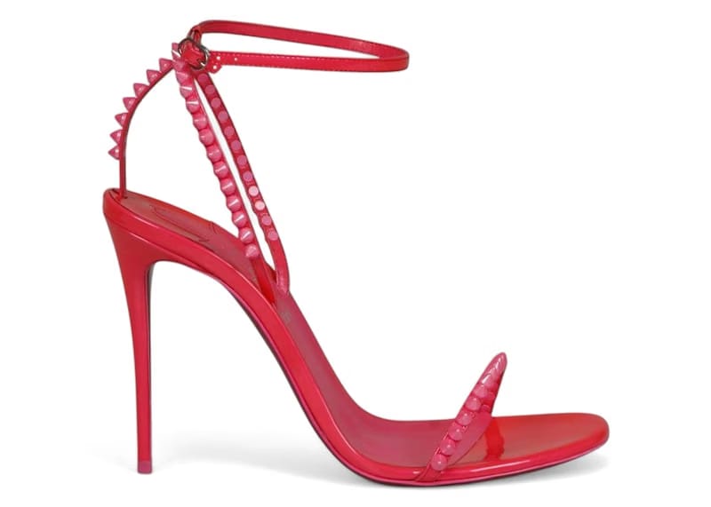 Christian Louboutin So Me 100 Patent Sandals Fluo Pink (Women's)