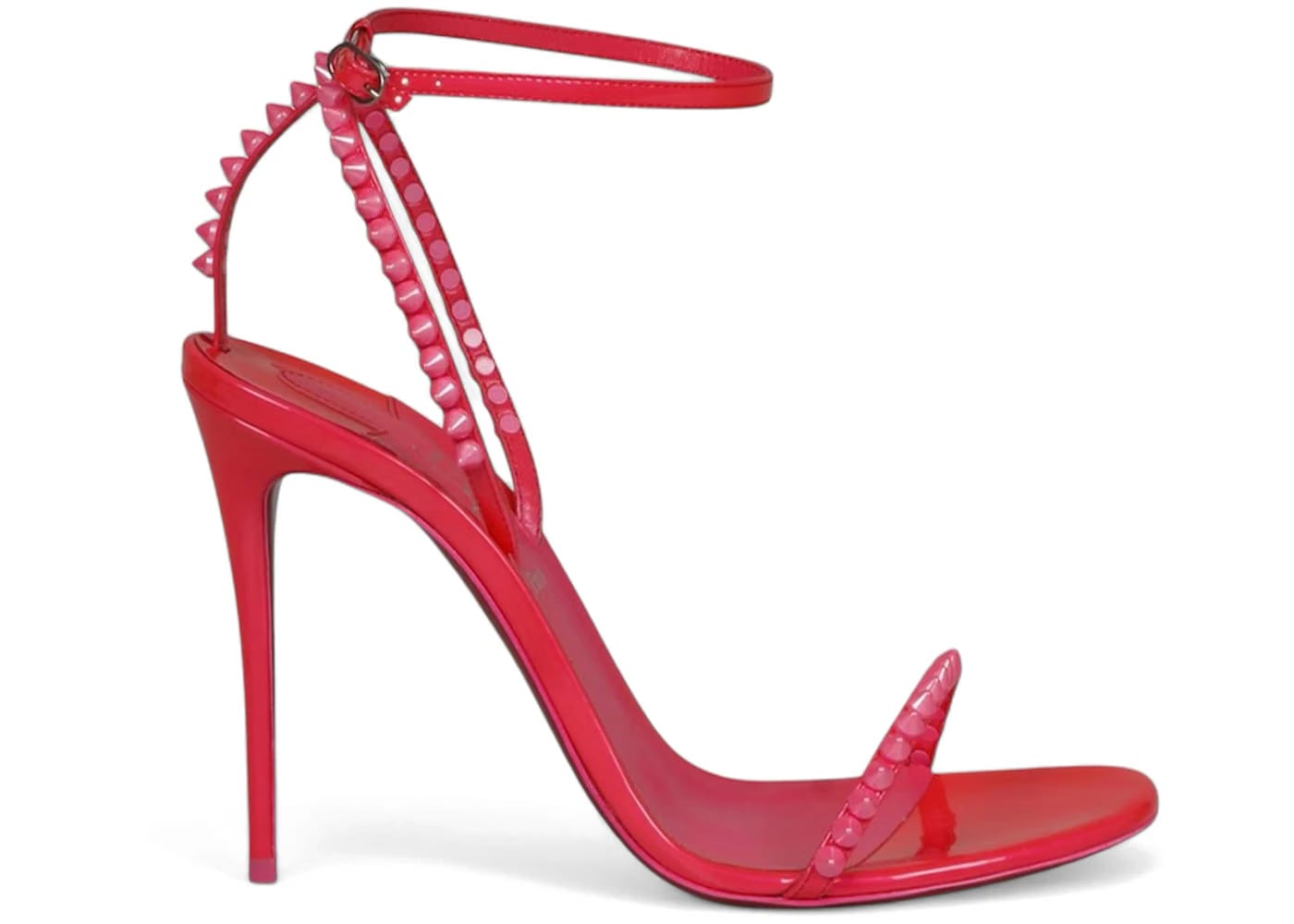 Christian Louboutin So Me 100 Patent Sandals Fluo Pink (Women's)