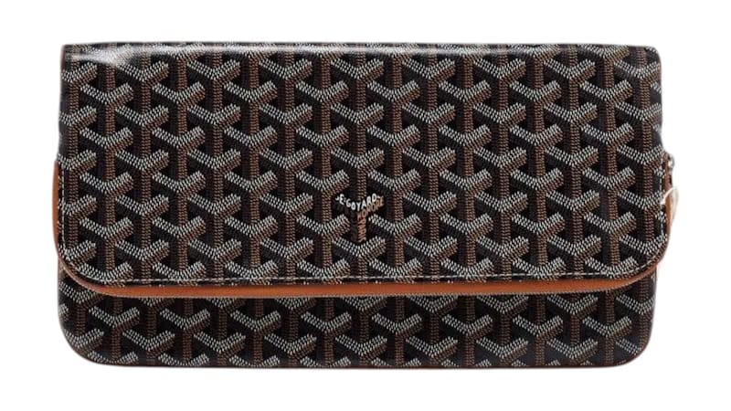 Goyard Saint Marie Clutch Goyardine Black/Brown